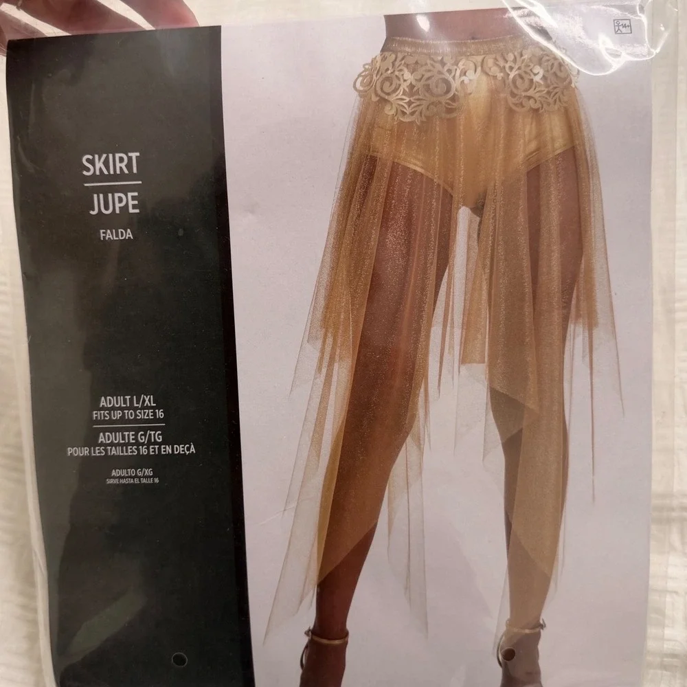 Gold Gladiator Overskirt Costume SZ L/XL Gold Excellent Wonder Woman Trojan syle